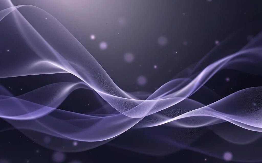 abstract-purple-silver-light-flow-neural-network-design.jpg Flowing purple and silver light ribbons form hourglass shapes in dark space, creating luminous neural network patterns